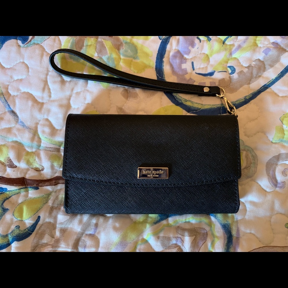 Kate Spade Black Wristlet Clutch